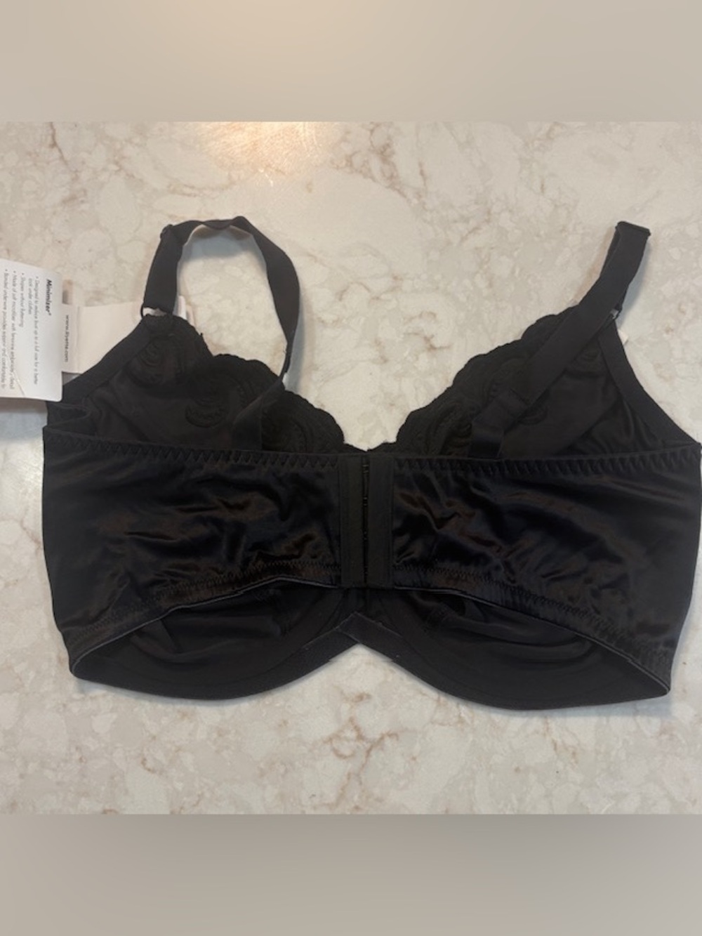 NWT! Lilyette Black Underwire Embroidered Bra | 42DD